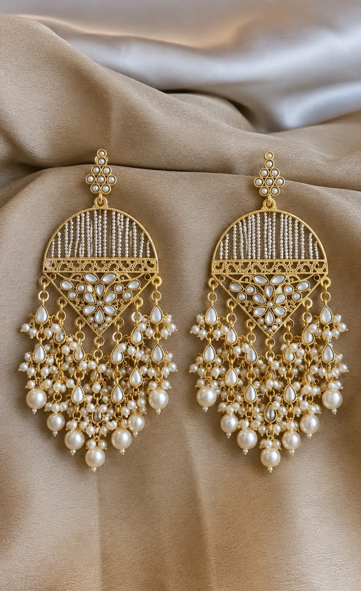 Pearl chandelier earrings