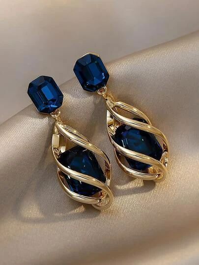 Sapphire cluster earrings