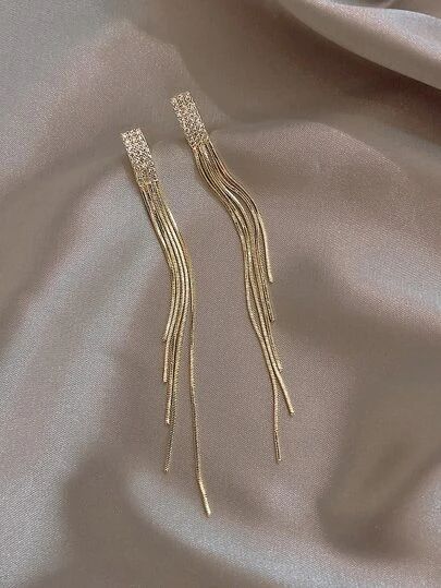 Gold tassel earrings