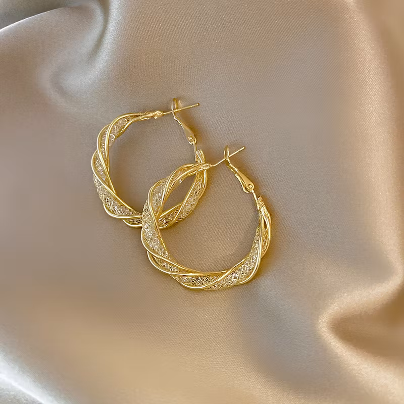 Gold filigree earrings