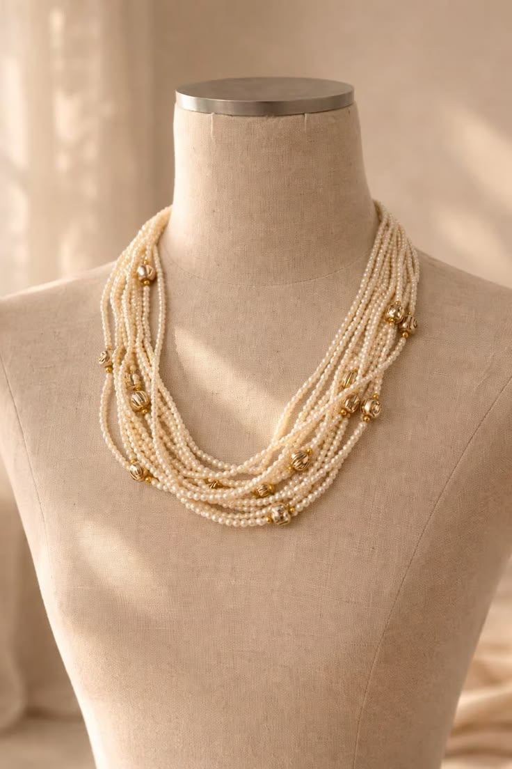 Edwardian seed pearl necklace