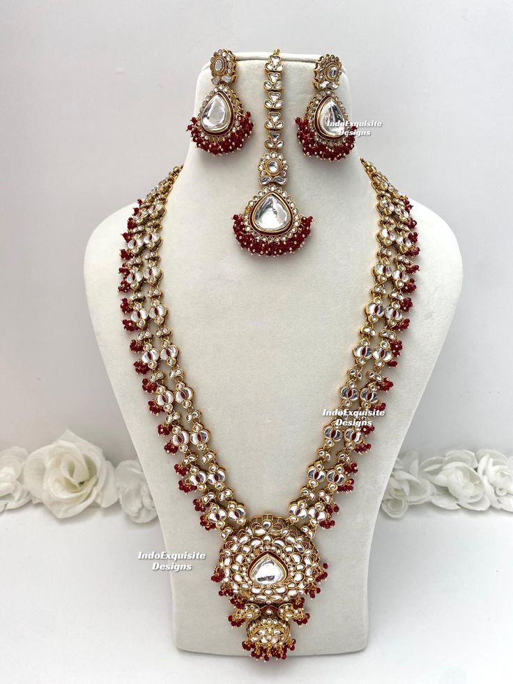 Ruby gold necklace