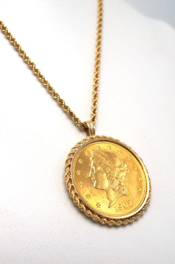 Antique coin pendant