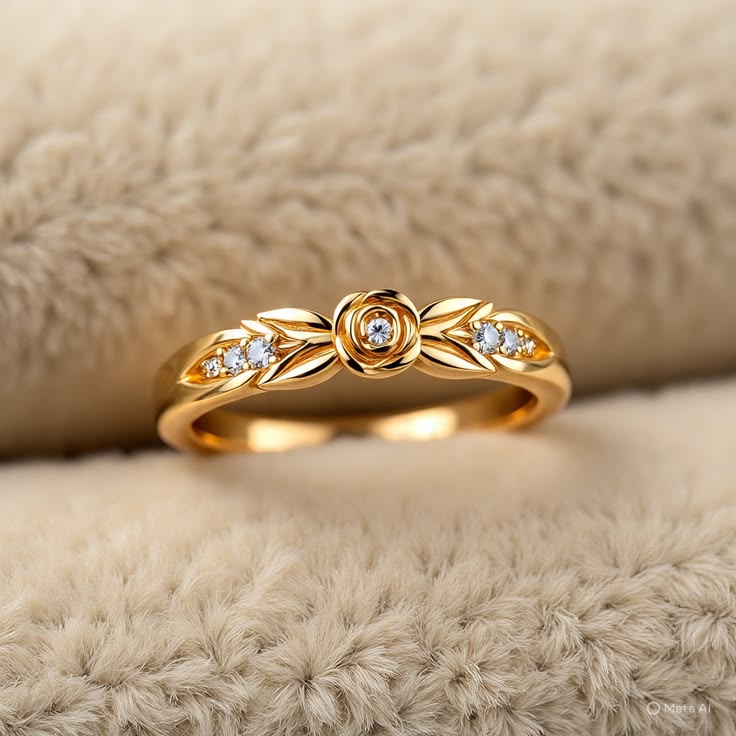 Rose gold diamond band